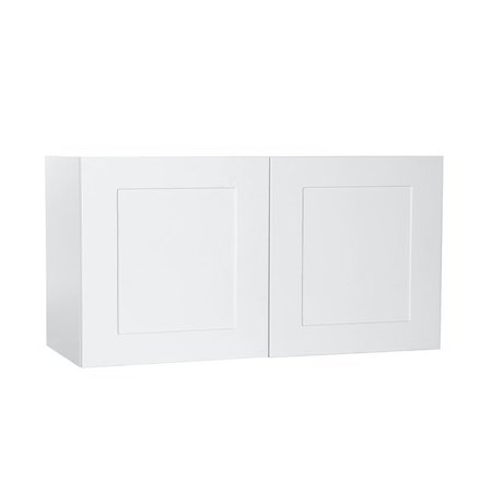 CAMBRIDGE Quick Assemble Modern Style, Shaker White 30 x 12 in. Wall Bridge Kitchen Cabinet (30 in. W x 12 in. D x 12 in. H) SA-WU3012-SW